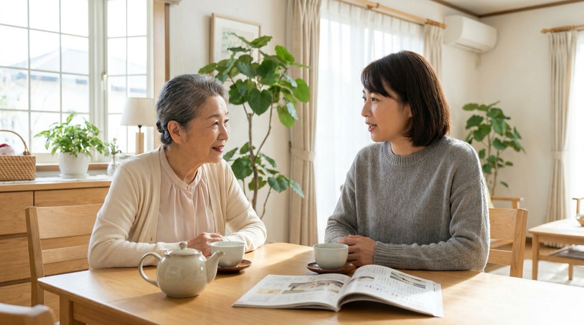 聞こえについて話す親子